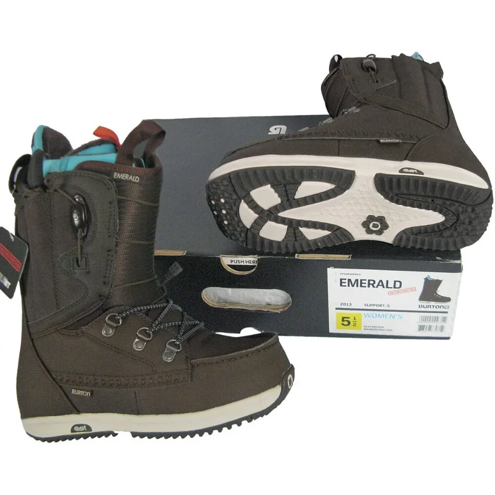 NEW! Burton Emerald Restricted Snowboard Boots! Brown Speed Zone Limited Release